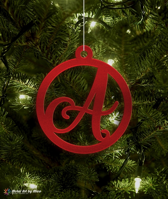 Initial Monogram Tree Ornament