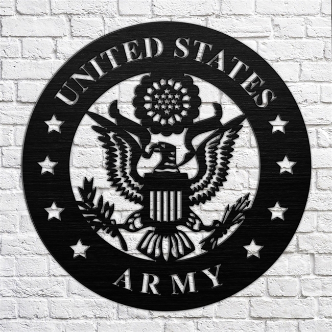 United States Army metal art