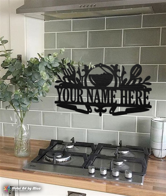  Personalized Kitchen Signs, Metal Kitchen Decor Sign